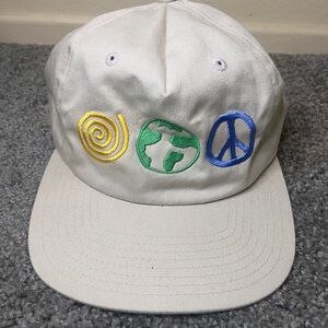 Parks Project World Peace Beige Khaki Canvas Hat Adjustable Baseball Cap Retired